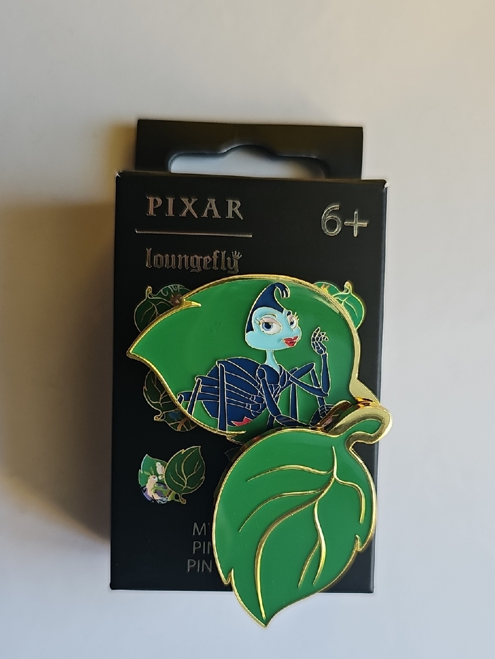(3/$65) Loungefly Disney Pixar A Bug's Life Character Rosie Leaf Sliding Pin